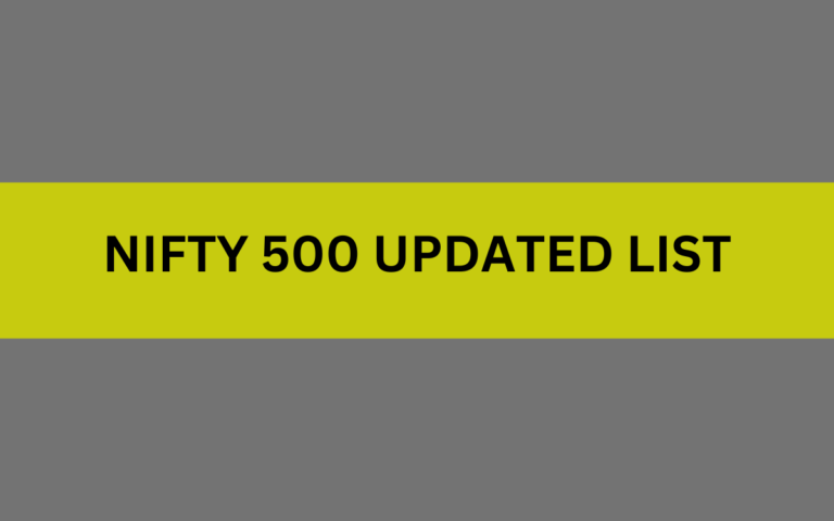 NIFTY 500 UPDATED LIST