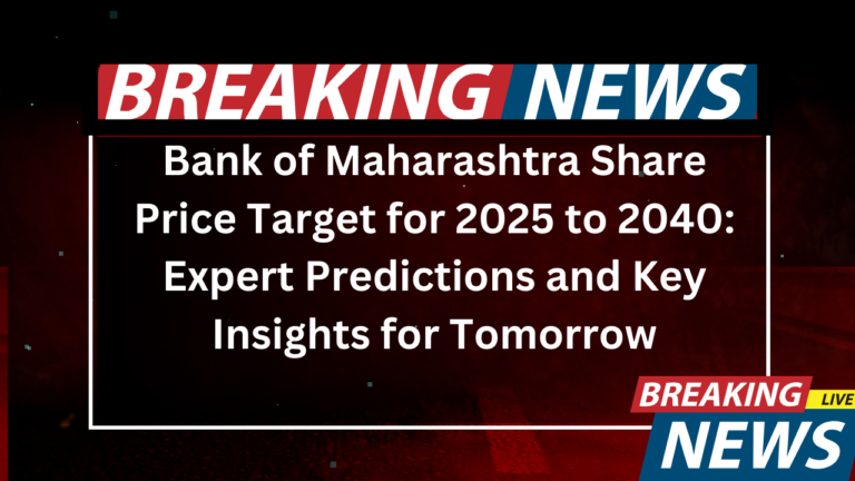 Bank of Maharashtra Share Price Target for 2025 to 2040 Expert Predictions and Key Insights for Tomorrow