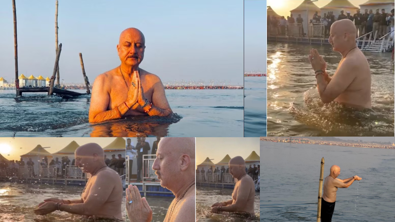 Anupam Kher Takes First Dip at Sangam During Mahakumbh ‘Going Back as a Happy Person’