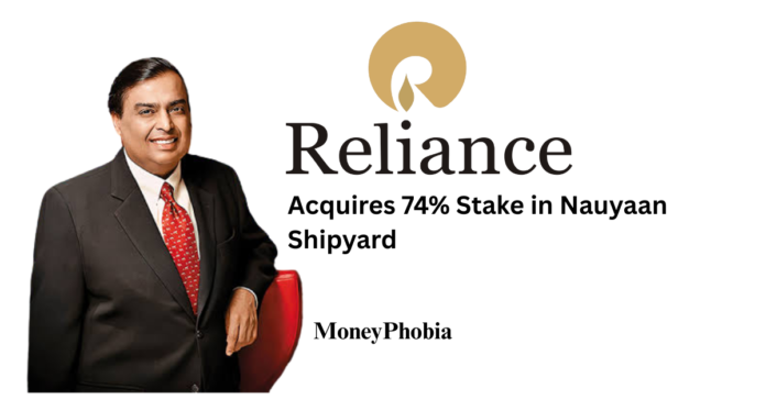 Mukesh Ambani led Reliance Industries acquires 74% stake in Nauyaan Shipyard for Rs 383 crore, expanding its green energy initiatives. Mukesh Ambani led Reliance Industries acquires 74% stake in Nauyaan Shipyard for Rs 383 crore, expanding its green energy initiatives.