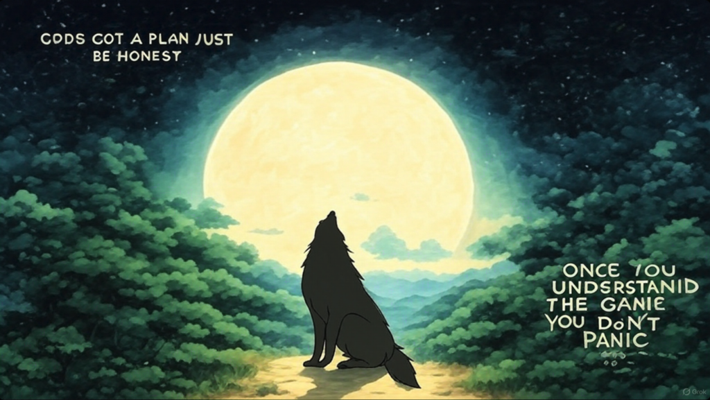 Studio Ghibli style AI generated landscape created using ChatGPT and Grok AI