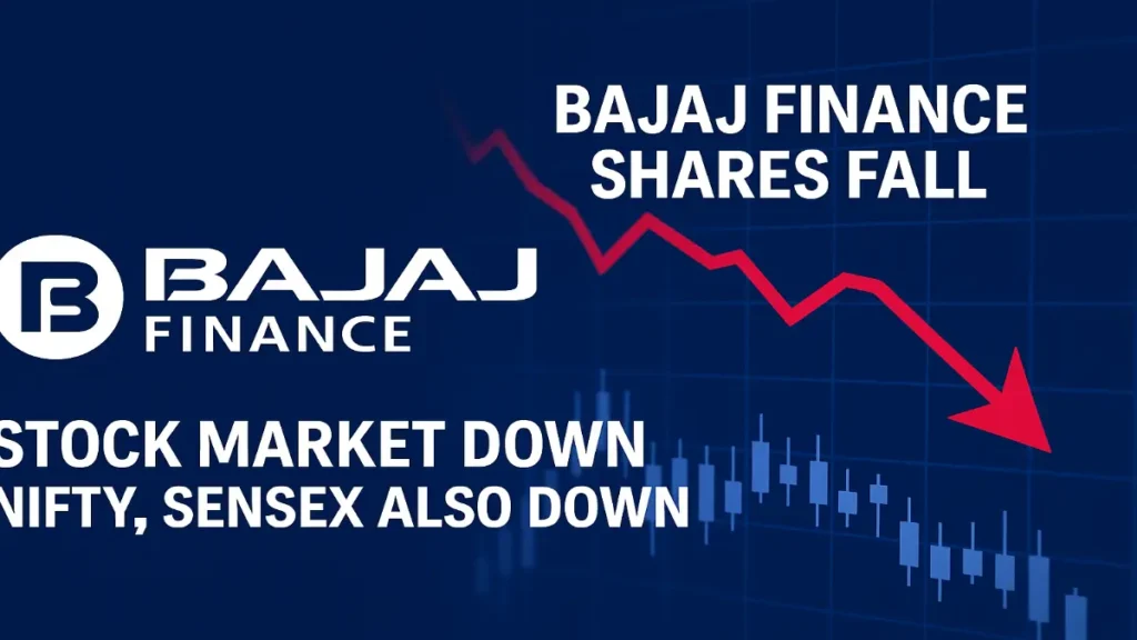 Bajaj Finance shares fall, stock market down, Nifty and Sensex decline on July 25, 2025