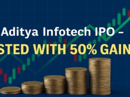 Aditya Infotech share price listing on NSE and BSE with 50 percent premium