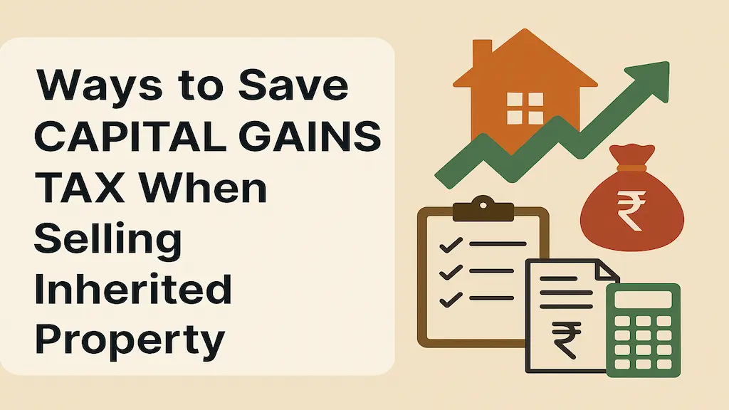 Ways to save capital gains tax when selling inherited property in India